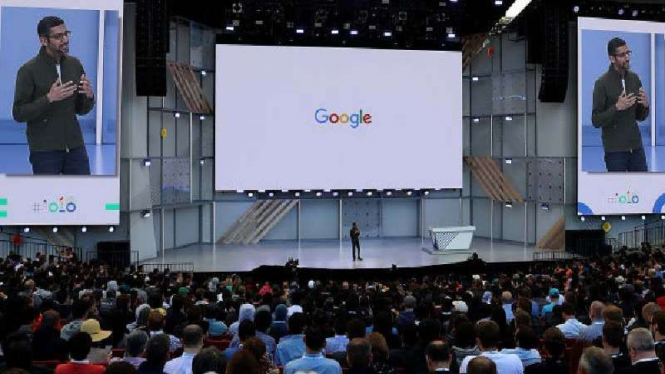 CEO Google Sundar Pichai di pertemuan pengembang tahunan, Google I/O.