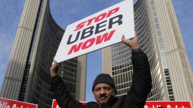 Jelang IPO, Driver Uber Malah Mogok Kerja. (FOTO: Reuters/Chris Helgren)