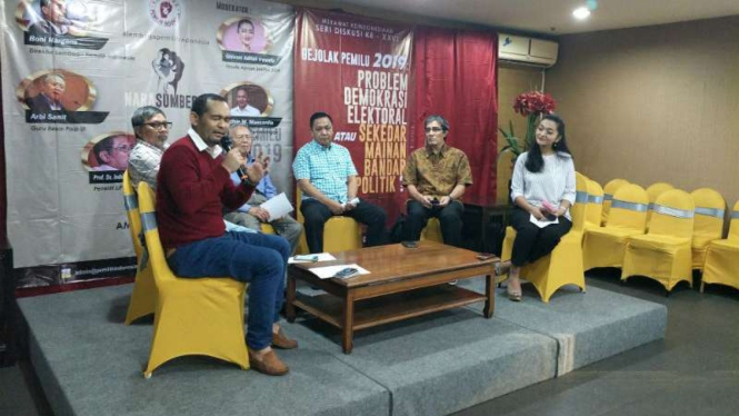 Pengamat politik Boni Hargens dalam sebuah diskusi di Jakarta.