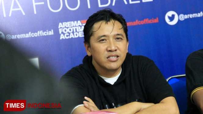 Media Officer Arema FC, Sudarmaji. (foto: Tria Adha/TIMES Indonesia)