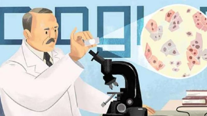 Google Doodle merayakan penemu alat tes pap smear.