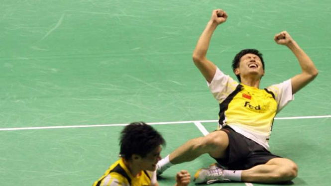 Fu Haifeng/Cai Yun di Sudirman Cup 2009.