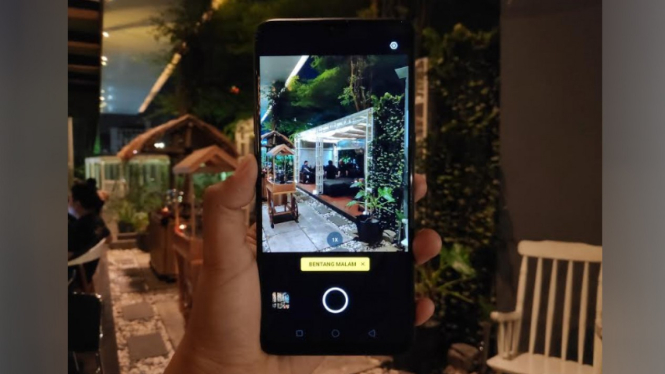 Mode nightscape pada realme 3 Pro  