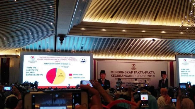 BPN Prabowo Sandi membeberkan hasil penghitungan C1 versinya.