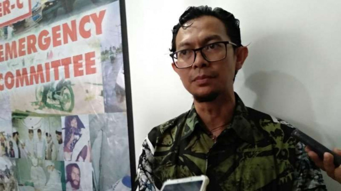 Presiden Direktur MER-C, Arif Rahman di Jakarta, Rabu, 15 Mei 2019.