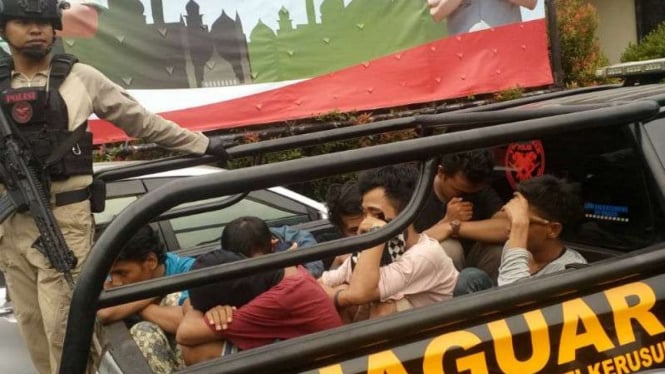 ABG terlibat tawuran di Depok, digaruk Tim Jaguar.