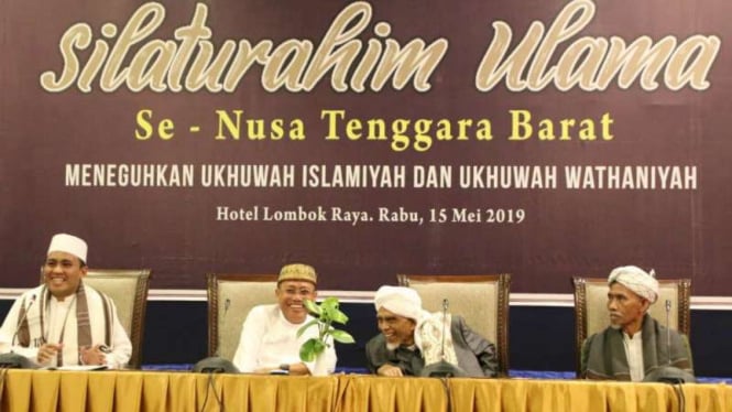 Silaturahmi ulama se-Nusa Tenggara Barat tolak people power, Rabu, 15 Mei 2019.