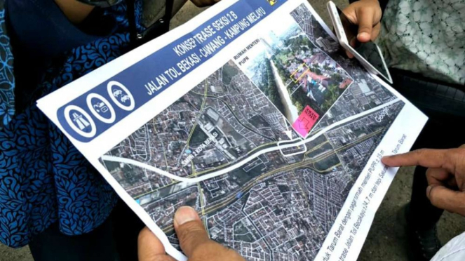 Peta Kediaman Menteri PUPR yang terkena Proyek Tol Becakayu.