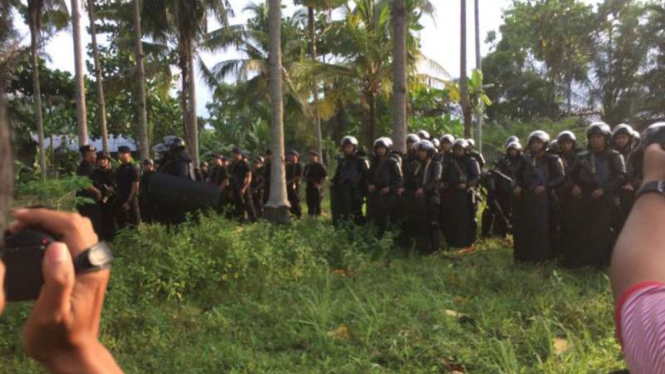 Petugas masih berjaga penuh di sekitar Lapas Narkotika Langkat, Sumatera Utara.