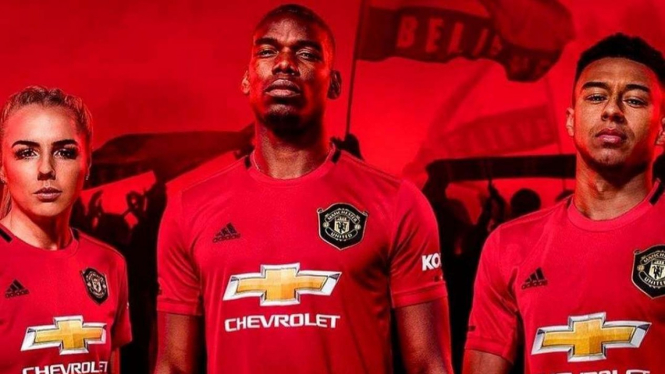 Tampilan jersey baru Manchester United musim 2019/20