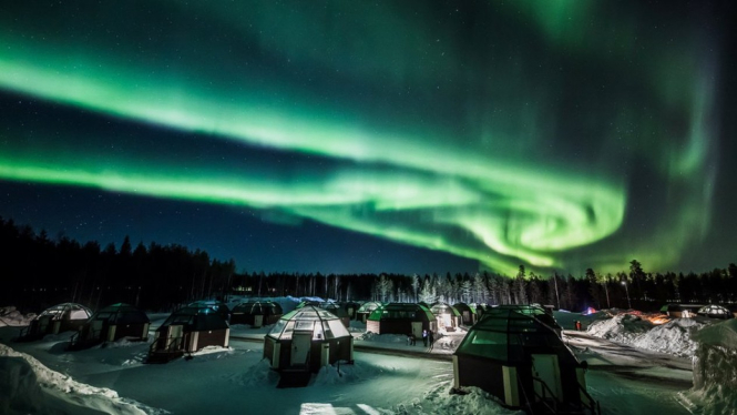 Cahaya Utara adalah sebuah pemandangan yang biasanya hanya terlihat di wilayah Arktik.-Reuters