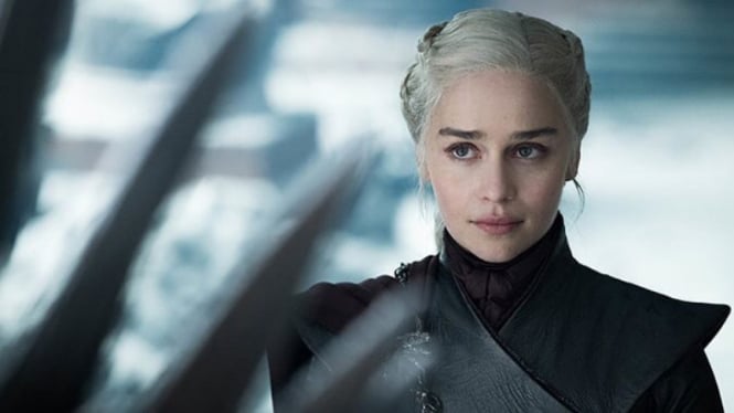 Daenerys Targaryen (Emilia Clarke) dalam Game of Thrones Season 8.