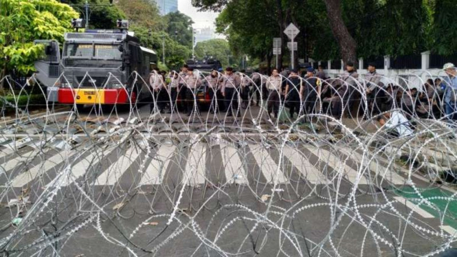 Suasana kantor depan KPU, Selasa, 21 Mei 2019.