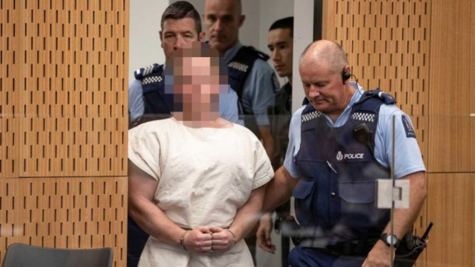 Brenton Tarrant, mendapat tambahan tuntutan dengan pasal terorisme untuk aksi penembakan di Masjid di Christchurch, Selandia Baru.