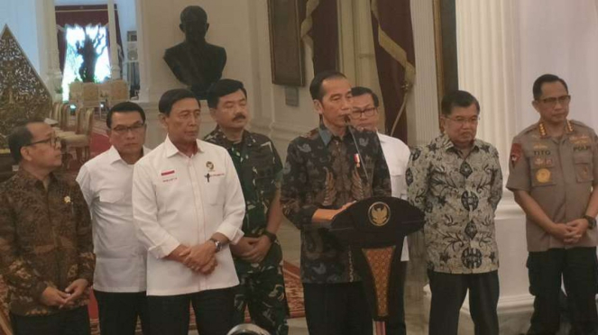 Presiden Joko Widodo menggelar konferensi pers terkait aksi 22 Mei