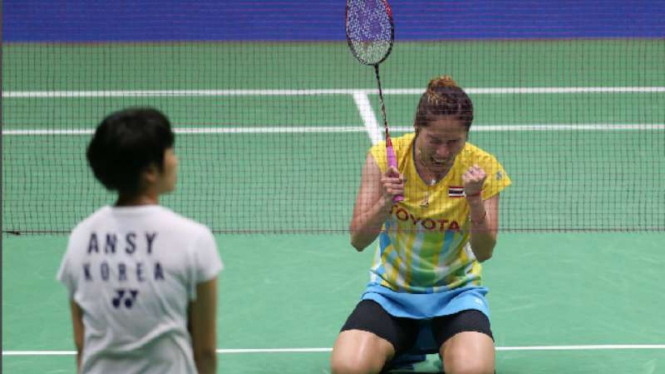 Ratchanok Intanon saat kalah Ansy di Sudirman Cup.