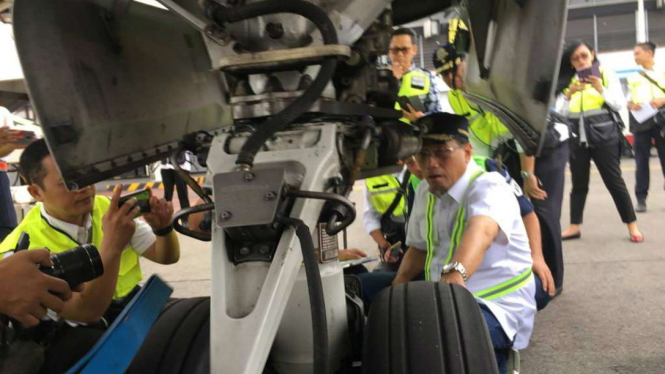 Menteri Perhubungan Budi Karya lakukan Ramp Check di Bandara Soetta.