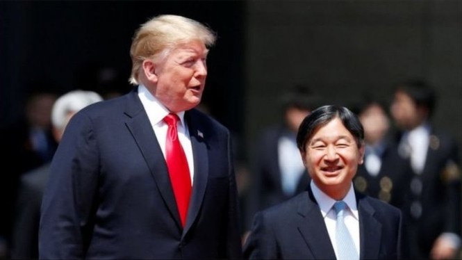 Presiden AS, Donald Trump, kunjungi Jepang, salah satu agendanya adalah bertemu Kaisar Naruhito.-Reuters