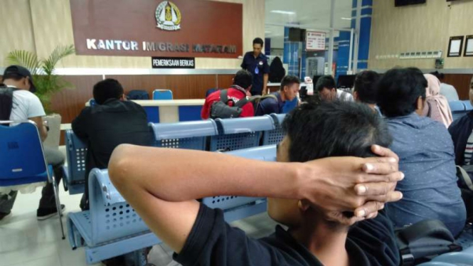 Lobi utama Kantor Imigrasi Kota Mataram di Nusa Tenggara Barat usai penangkapan tiga pejabatnya oleh KPK pada Selasa, 28 Mei 2019.