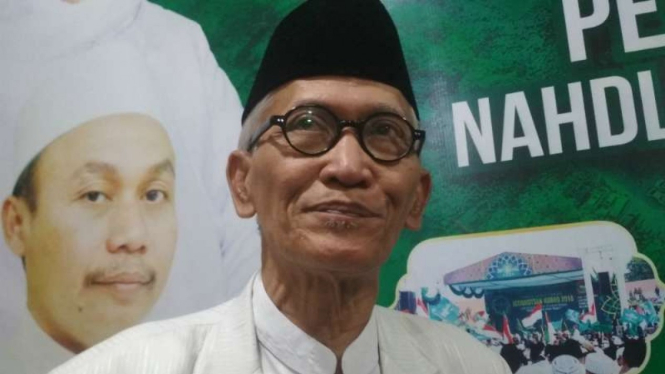 Rais Aam NU Miftachul Akhyar di kantor NU Jawa Timur di Surabaya pada Rabu malam, 29 Mei 2019.