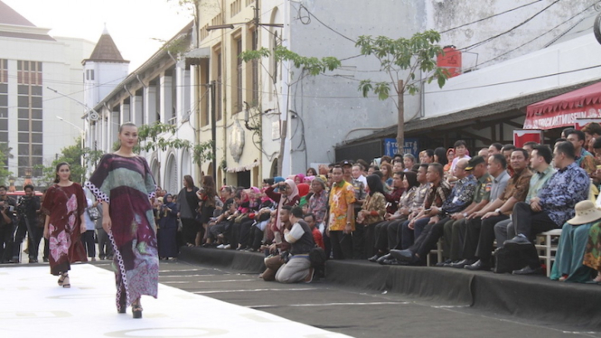 Salah satu acara fashion show di kota Semarang, Jawa Tengah.