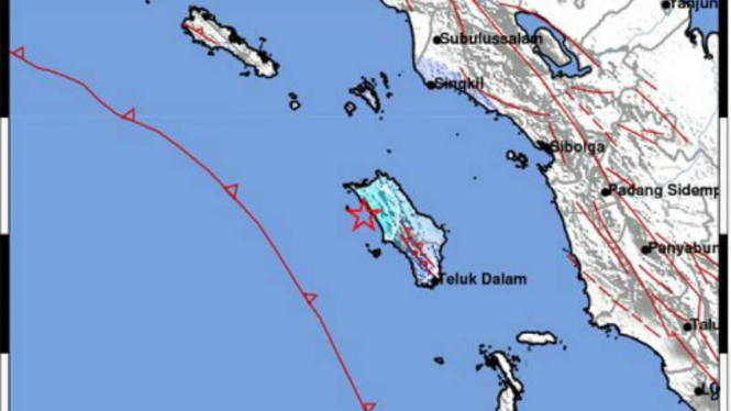 Badan Meteorologi, Klimatologi, dan Geofisika melaporkan bahwa gempa berkekuatan magnitudo 4.7 mengguncang Kabupaten Nias Utara, Sumatera Utara, pukul 21.06 WIB, Jumat, 31 Mei 2019.