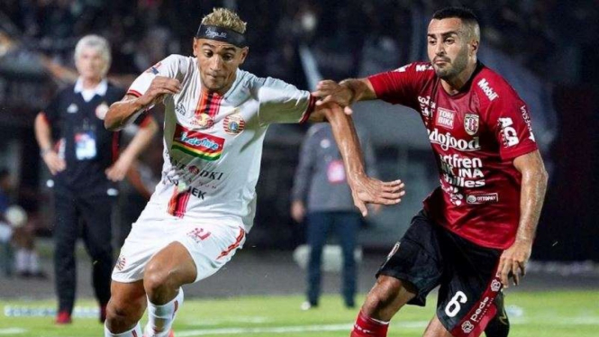 Pertandingan Liga 1 2019 antara Bali United melawan Persija Jakarta