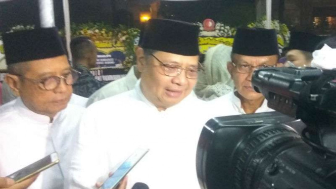 Ketum Partai Golkar Airlangga Hartarto hadir di pengajian Keluarga SBY.