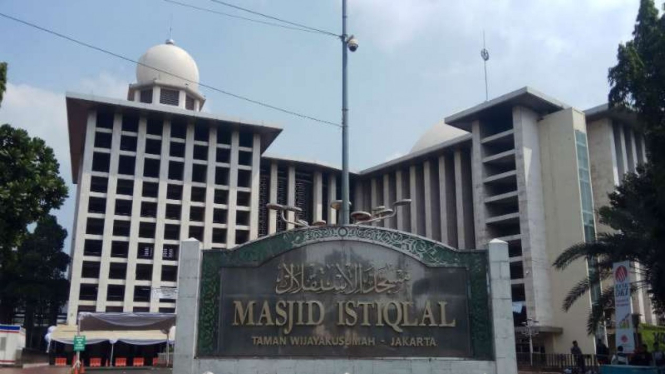 Masjid Istiqlal di kawasan Jakarta Pusat.