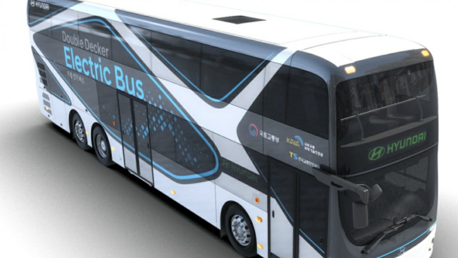 Bus tingkat elektrik Hyundai