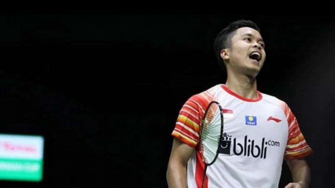 Tunggal putra Indonesia, Anthony Sinisuka Ginting.