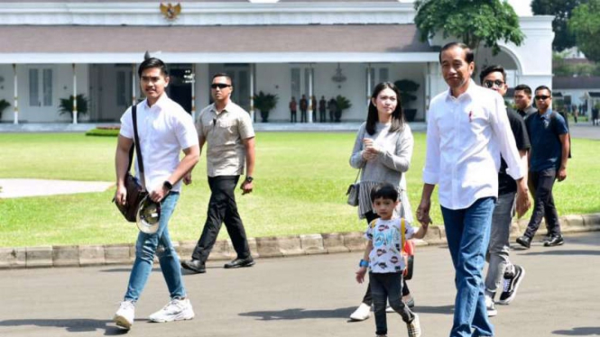 Presiden Jokowi dan keluarganya di DIY