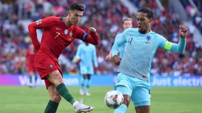 Pertandingan final UEFA Nations League 2018/2019 antara Portugal vs Belanda