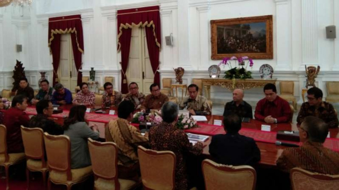 Jokowi bertemu Apindo.