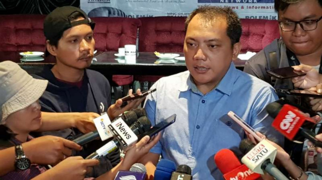 Taufik Basari, anggota tim hukum pasangan calon presiden dan wakil presiden Joko Widodo-Ma’ruf Amin, saat menjadi narasumber dalam diskusi mingguan di Jakarta, Sabtu 15 Juni 2019.