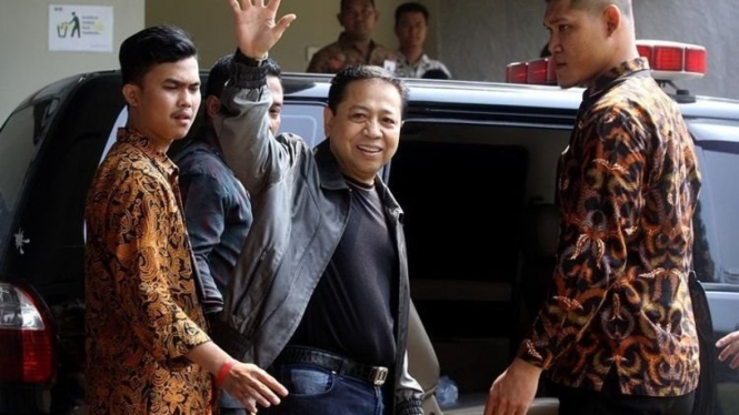 Setya Novanto kembali melanggar aturan lapas karena pelesiran di luar penjara. - ANTARA FOTO/Adam Bariq