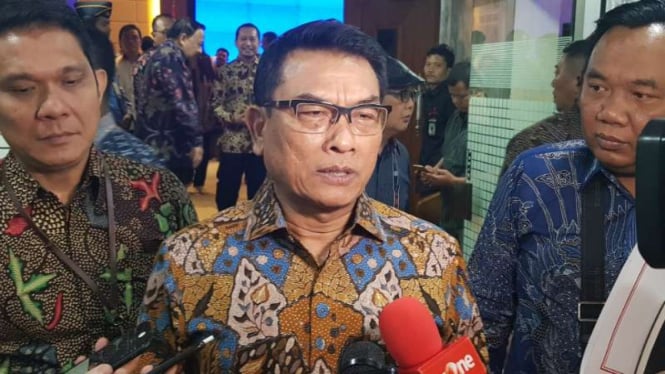 Kepala Staf Kepresidenan Moeldoko di kompleks Parlemen, Senayan, Jakarta, Selasa 18 Juni 2019.