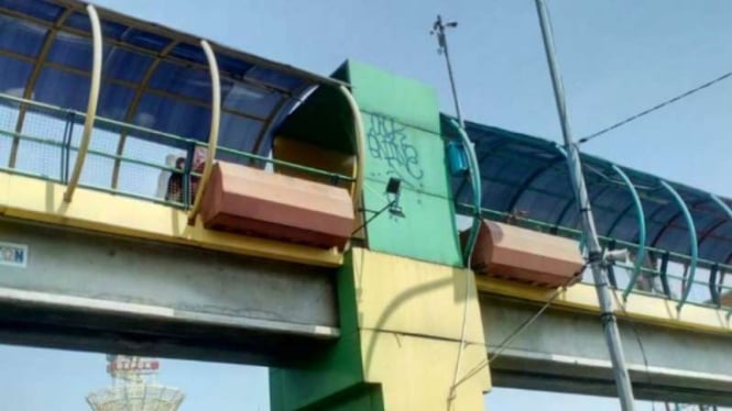 Salah satu aksi vandalisme di kota Depok.