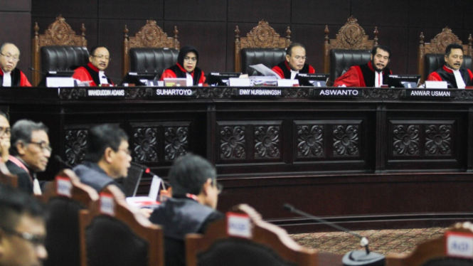Majelis Hakim Sidang Gugatan Pilpres di Mahkamah Konstitusi.