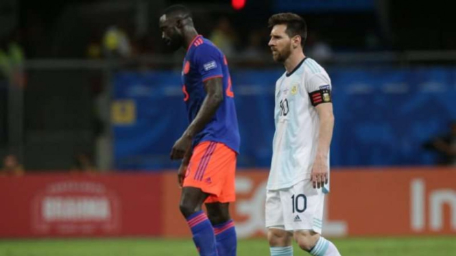 Ekspresi kecewa kapten Timnas Argentina, Lionel Messi