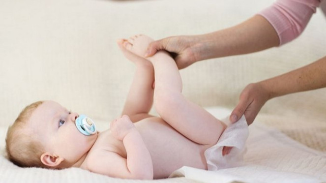 Ilustrasi bayi menangis.