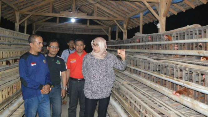 Direktur Jenderal Pemasyarakatan, Sri Puguh Budi Utami di lokasi asimilasi Lapas Tuban, Jawa Timur.