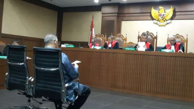 Direktur Utama nonaktif PT PLN, Sofyan Basir di Pengadilan Tipikor Jakarta.