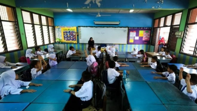Sekolah dasar di Malaysia (foto dokumentasi). - Getty Images