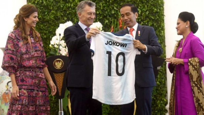 Presiden Argentina, Mauricio Macri dan Presiden Indonesia, Joko Widodo