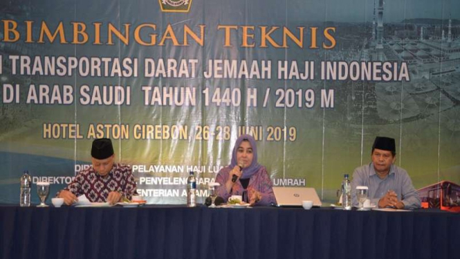 Direktur Pelayanan Haji Luar Negeri Kemenag, Sri Ilham Lubis di Cirebon