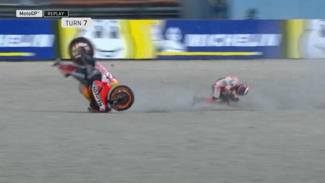 Momen kecelakaan parah Jorge Lorenzo