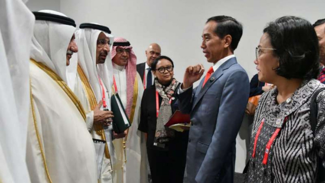 Jokowi dan para menteri dari Arab di KTT G-20