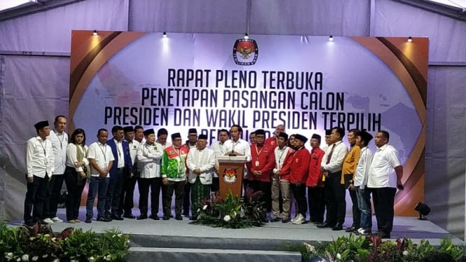Joko Widodo dan Maruf Amin ditetapkan sebagai Presiden dan Wapres terpilih