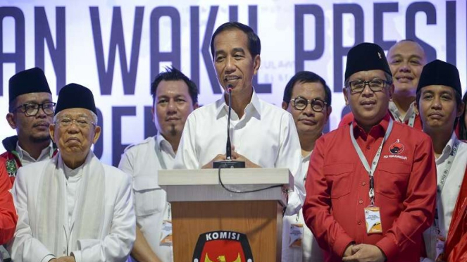 Presiden dan Wakil Presiden terpilih 2019-2024, Joko Widodo-KH Maruf Amin